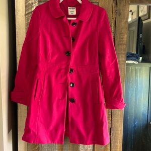 OLD NAVY Magenta wool trench